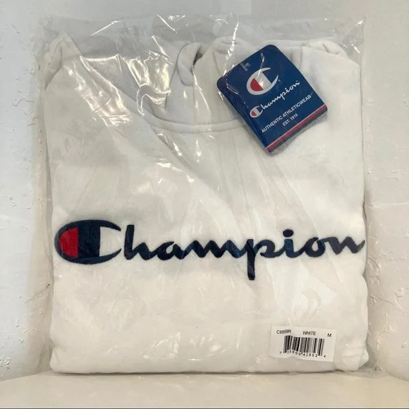 NWT Boys M (10/12) Youth Champion Hoodie Medium White - Picture 2 of 8